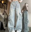 Loose Slimming Pure Color All-matching Straight-leg Pants