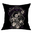 Linen Skull Halloween Pillow Cover