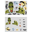 Halloween Glass Show Window Scene Layout Ghost Zombie Pumpkin Spider Static Window Stickers Halloween Party Decoration