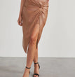 Women's Split Mid-length Hot Girl Leather Hip Skirt