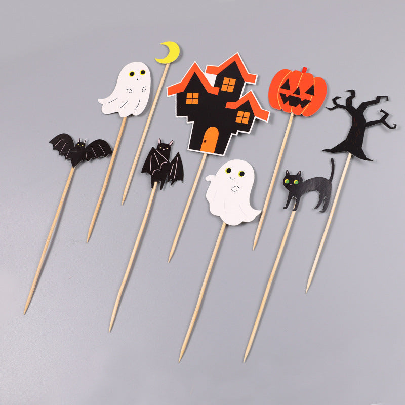 Bat Pumpkin Spider Ghost Halloween Card