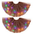 Magical & Luminous  LED Princess Halloween Tutu Skirt Sequins Shiny Skirt