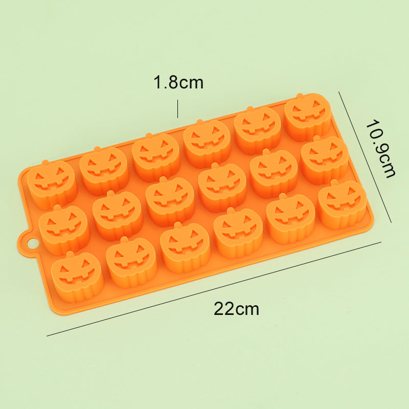 Halloween 18 Hole Pumpkin Jack Food Grade Silicone Mold