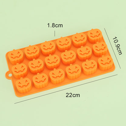 Halloween 18 Hole Pumpkin Jack Food Grade Silicone Mold
