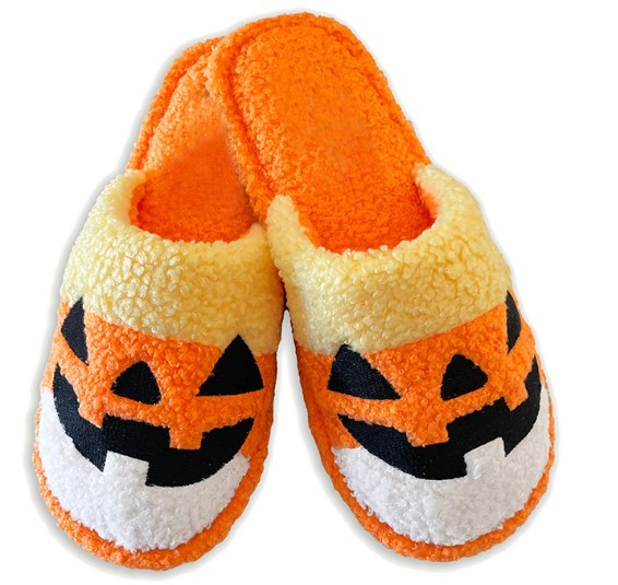 Candy Corn Jack O Lantern Slippers Halloween Corn Jack-o'-lantern Slippers