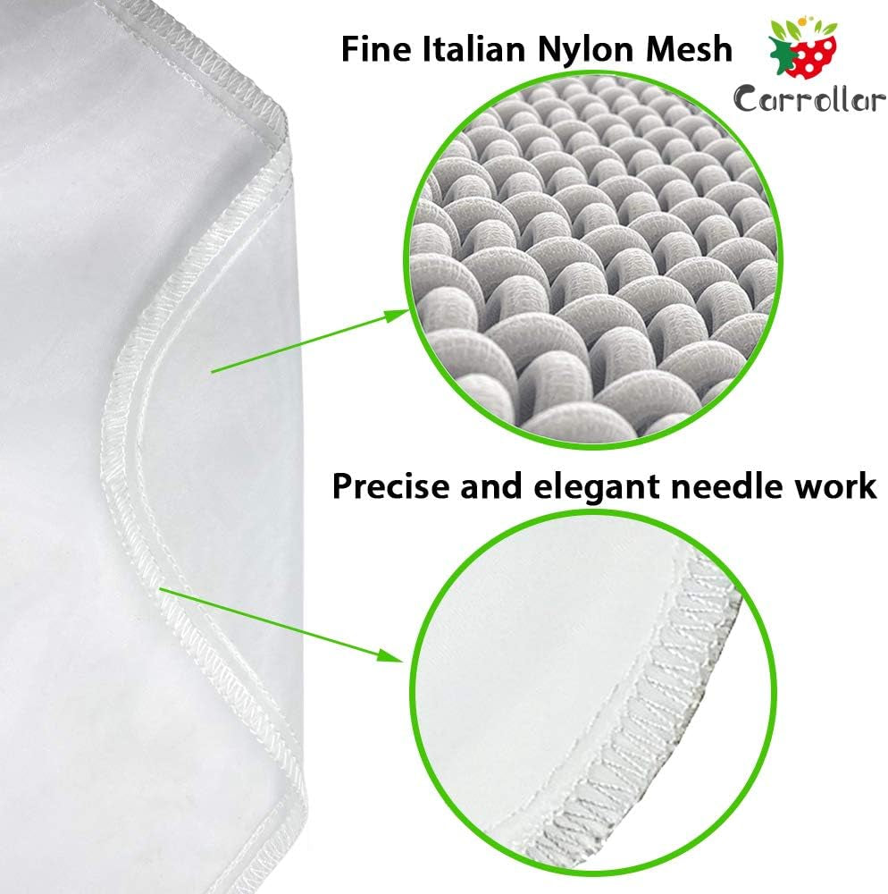 Nut Milk Bag, Pro Quality Multiple Usage Reusable Food Strainer, Cold Brew Coffee Bag Cheese Cloth, Ultra Fine Nylon Mesh Food Grade for Almond/Soy Milk, Juice, Coffee, Tea, 12"X12"