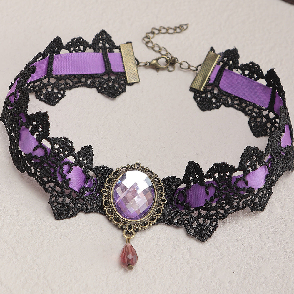 Retro Temperament Gem Halloween Clavicle Chain