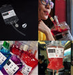 Transparent Food Grade PVC Drink Beverage Bag Vampire Blood Bag Cosplay Pouches Props Halloween Party Decoration Supplies