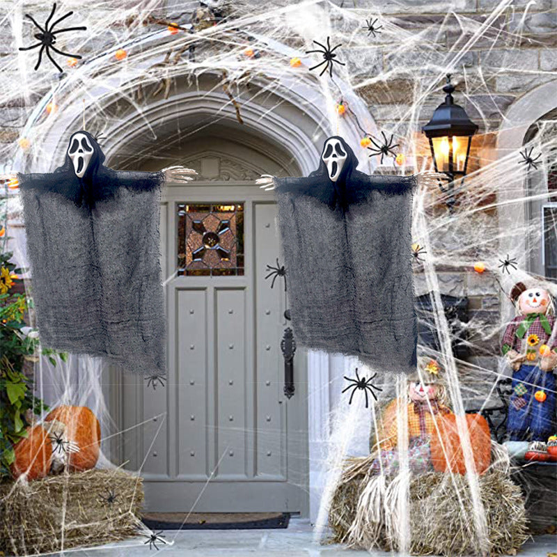 Halloween Venue Layout Props Ghost Face Door Hanging