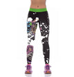 Digital Printed Sports Pants Zombie Bride Tight Elastic Pants