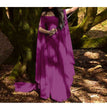 Long Sleeve Round Neck Belt Ladies Halloween Women's Long Dress