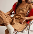 Solid Color Casual Suspender Trousers Women