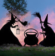 Wrought Iron Halloween Witch Ornament