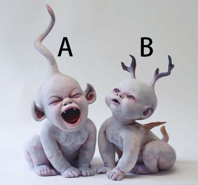 Halloween Scary Baby Resin Figurine Ornament