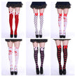 Fashion Halloween Candy Color Bowknot Stockings Costume Props