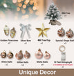 2ft Mini Christmas Tree With Light Artificial Small Tabletop Christmas Decoration With Flocked Snow, Exquisite Decor & Xmas Ornaments For Table Top For Home & Office