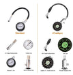 Low Pressure Tire Gauge to 30PSI, 2.5” Mechanical Tire Gauge with Flexible Hose and Angled Chuck, Analog Air Pressure Gauge Glow in the Dark for ATV, off Road, Lawn Mower Etc