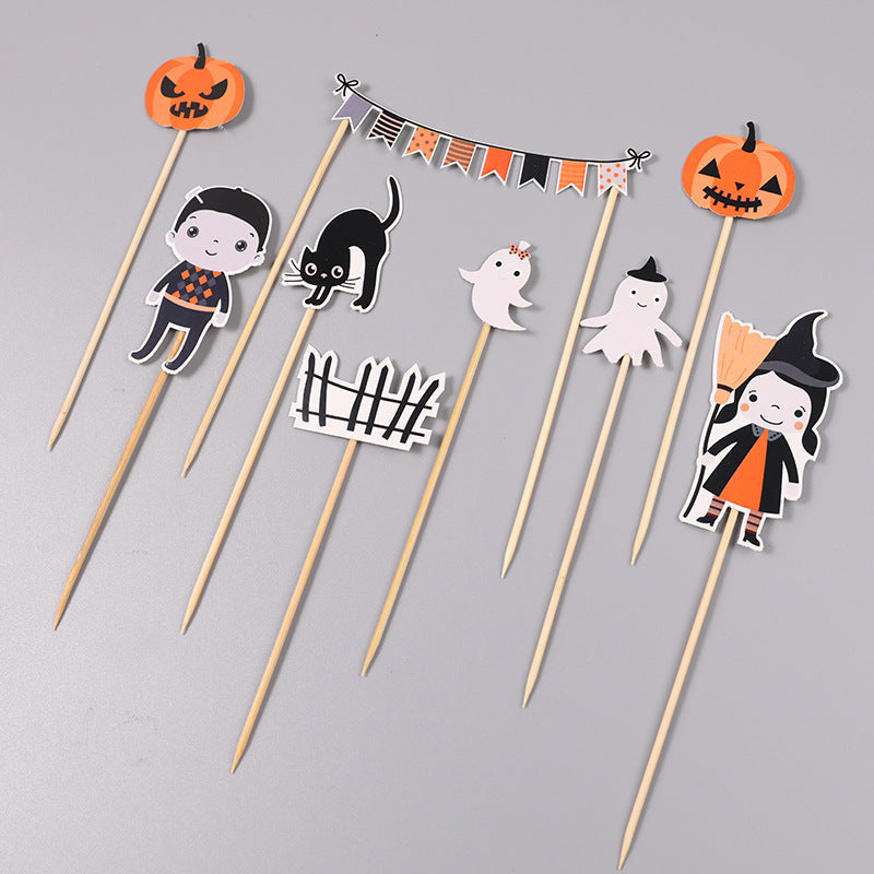 Bat Pumpkin Spider Ghost Halloween Card