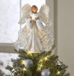 Christmas Tree Decoration Golden Angel Doll Tree Top Star LED Glow