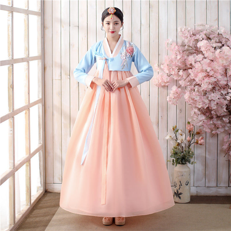 Retro Fashion Hanbok Korean  Ethnic Costumes Stage Dance Costumes