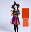 Halloween Costume Children Cosplay Children Halloween Costume Witch Skirt Hat Cosplay Ball Pumpkin