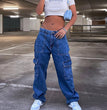 Women's Jeans Dark Color Water Scrubbing