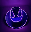 Halloween Carnival Party LED Wireless Fluorescent Colorful Cowboy Flashing Hat