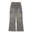 Women's Fashion Loose And Simple Overalls Mid-waist Jeans