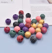 Halloween Spider Web Colored Wood Beads