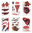 Halloween Scar Pattern Tattoo Stickers Waterproof