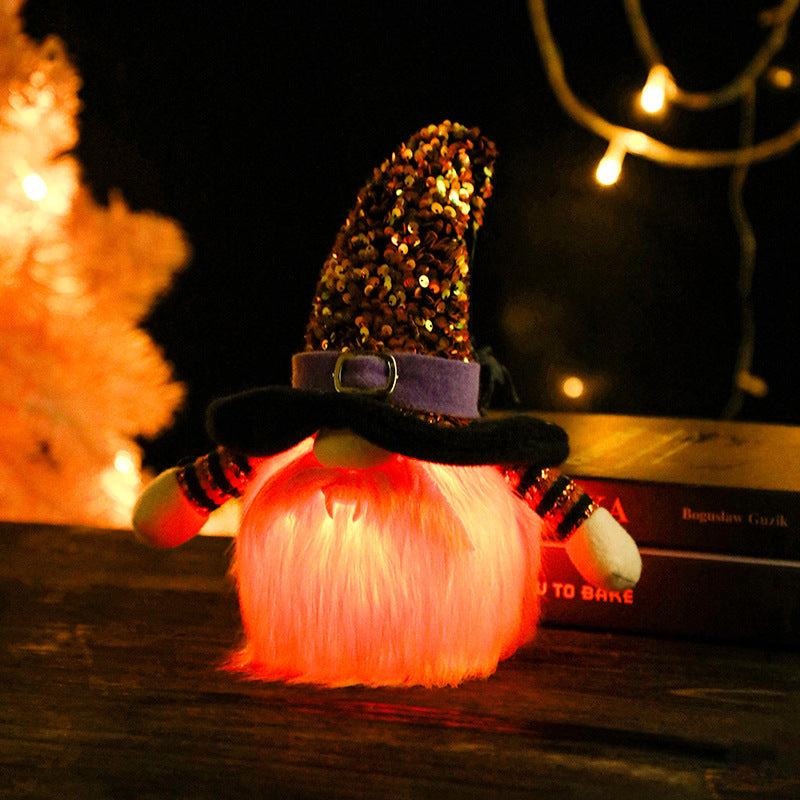Halloween Dwarf Ornament Spider Faceless Doll