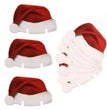 10PcsLot Paper Red Christmas Hat Wine Champagne Tipple Cup Card Christmas Party Table Decor DIY Decorations For Home
