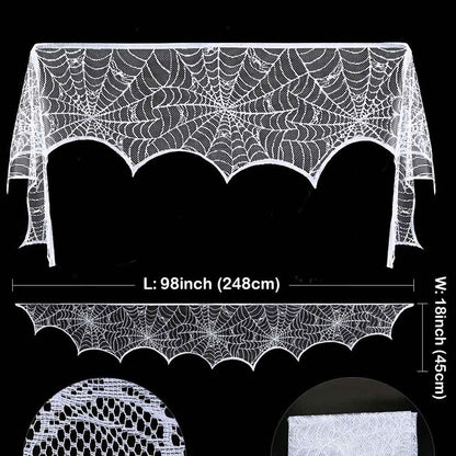 Halloween lace fireplace cloth