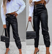 Women's Casual PU Length Leather Pants