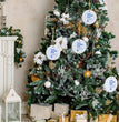 Home Decor Christmas Ceramic Round Pendant
