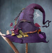 Women Modern Witch Hat Costume Pointed Wool Felt Halloween Party Hats Witch Hat Warm Autumn Winter  Cosplay Props