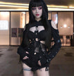 Street Sweater Ripped Dark Halloween Off-shoulder Top