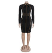 Lady Sexy Slim Fit Rhinestone Stretch Tight Dress