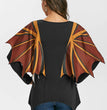 Halloween Print Bat Wings Long Sleeve T-shirt European And American Women's Tops