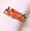 Christmas Elk Wreath Christmas Tree Bells Snowflake Napkin Ring
