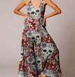 Women's Halloween Skull Fashion Print Jumpsuit