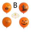 Halloween Witch Skull Pumpkin Head Latex Balloon