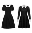 Halloween Wednesday Black Dress Cosplay