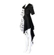Halloween Costume Cosplay Evil Queen Black White Dress Jacket