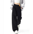 Black Oversized Jeans Women's High Waist Wide Leg