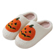 Halloween Pumpkin Cartoon Slippers Warm Winter Slippers Men And Women Couples Indoor House Shoes