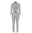 Halloween 3D Skeleton Digital Women's Digital Print Jumpsuit