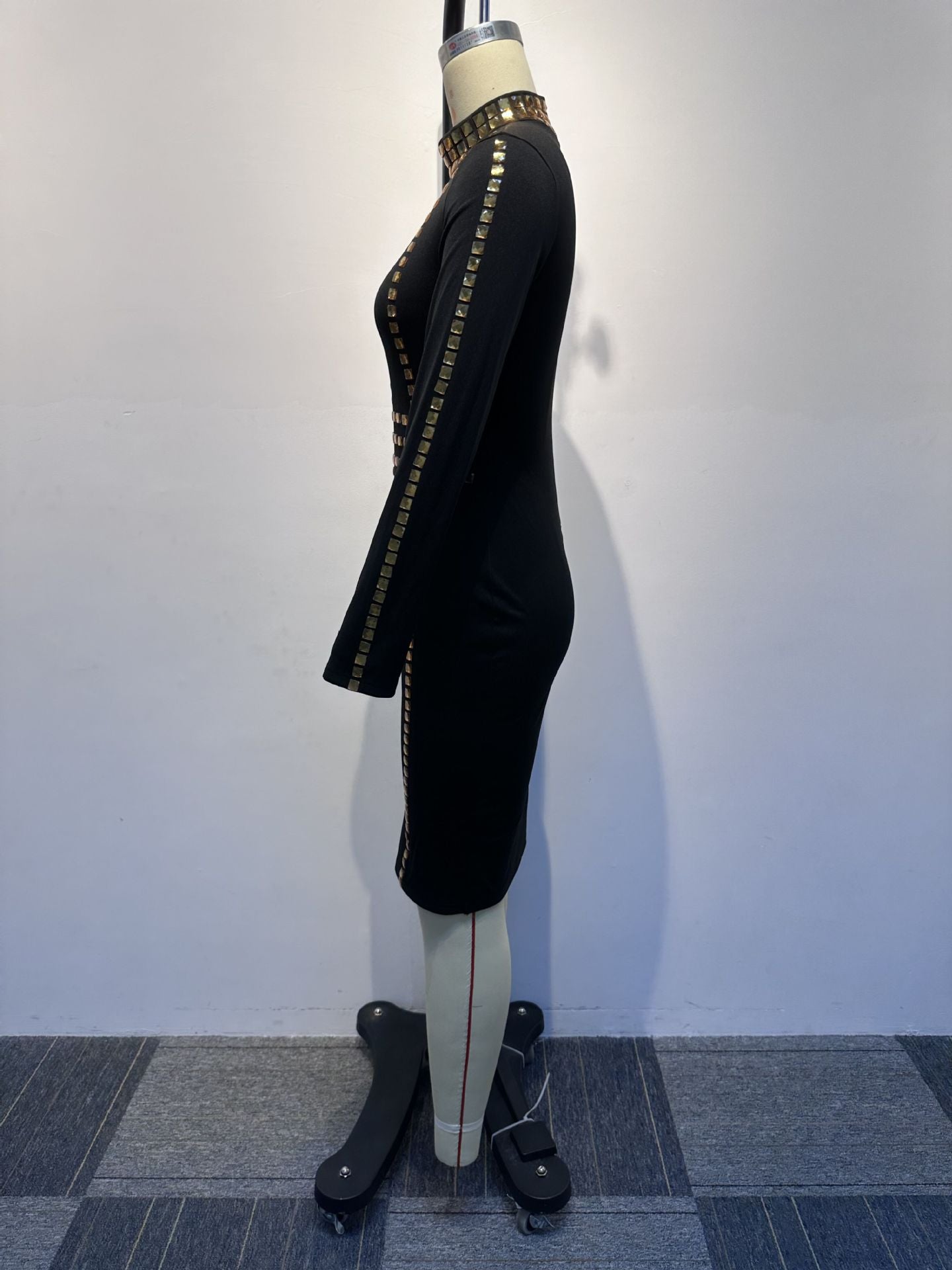 Lady Sexy Slim Fit Rhinestone Stretch Tight Dress