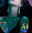 Creative Halloween Fluorescent Flower Arm Tattoo Sticker