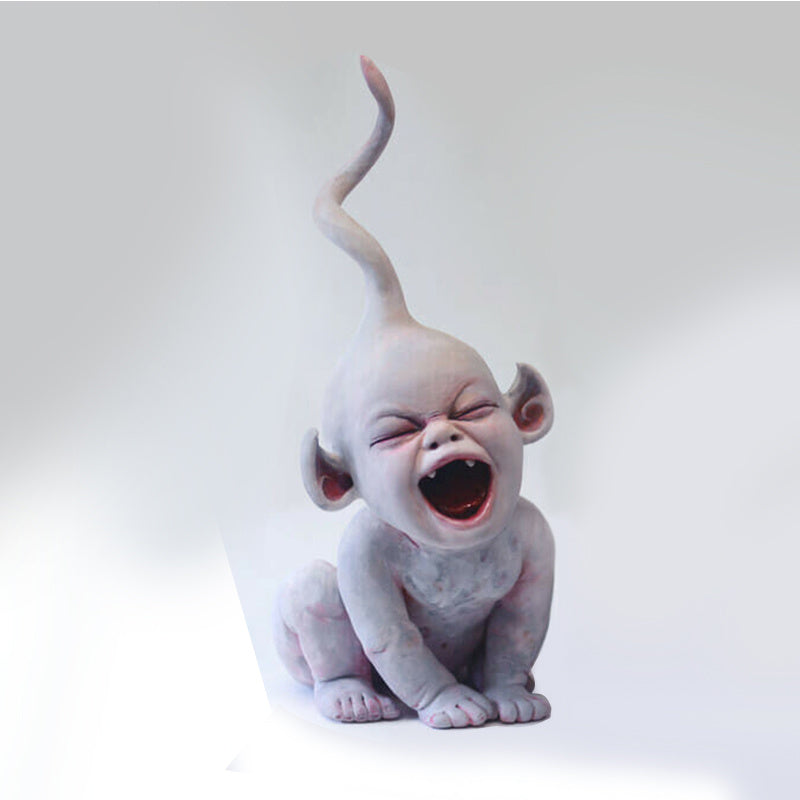 Halloween Scary Baby Resin Figurine Ornament